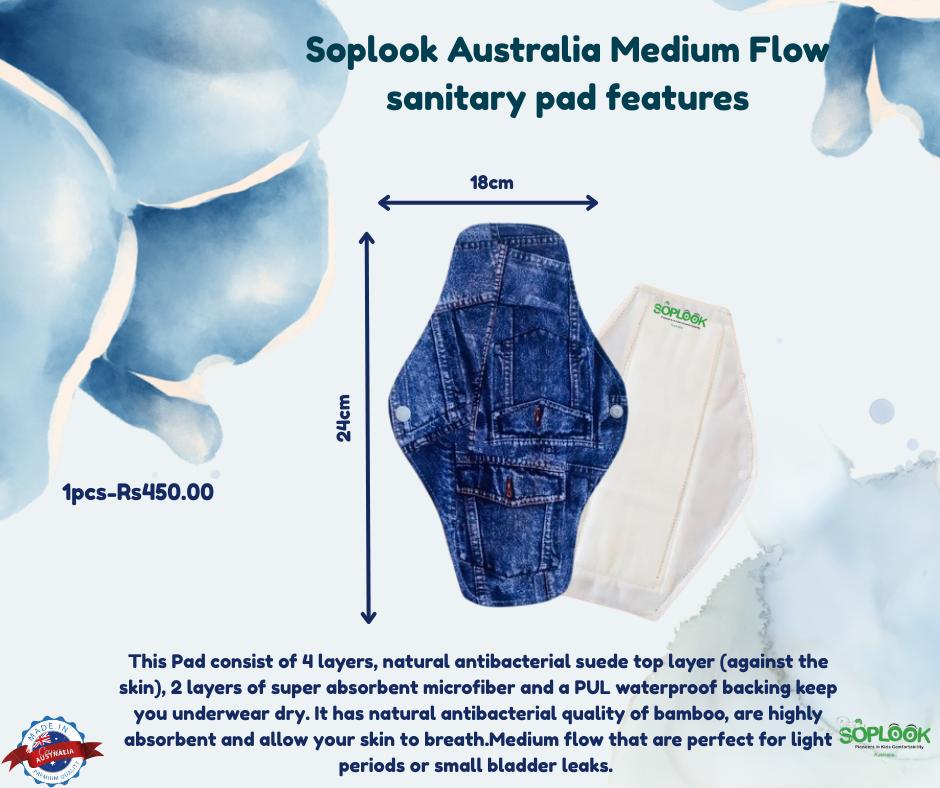 Soplook Australia Cloth Menstrual Pad – Medium Flow